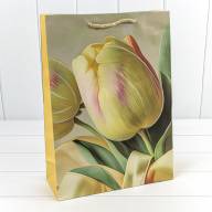 Пакет подарочный с блёстками "Тюльпаны" (микс) 30*41,5*12 210г 1/20 1/80 Арт: 000256A - Пакет подарочный с блёстками "Тюльпаны" (микс) 30*41,5*12 210г 1/20 1/80 Арт: 000256A