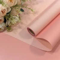 Плёнка 0,58*10м матовая двухсторонняя 60мкм Светло-розовый/Розовый 1/30 Арт: 1604/0331