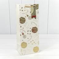 Пакет подарочный с тиснением &quot;Новый год&quot; (микс) 14*35*11 1/20 1/120 Арт: 300382M - Пакет подарочный с тиснением "Новый год" (микс) 14*35*11 1/20 1/120 Арт: 300382M