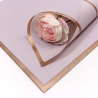 Плёнка в листах 58*58 (20 шт.) матовая с золотым краем 50мкм Сиреневый 1/60 Арт: 1640/5295