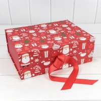 Коробка Прямоугольная 33*25*12 складная на магнитах "Новый год"-3023 1/32 Арт: 730227/3023