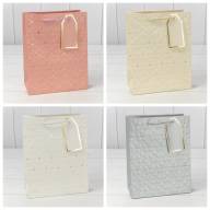 Пакет подарочный с тиснением "Цветочки" (микс 2) 18*23*10 210г 1/20 1/360 Арт: 000546E - Пакет подарочный с тиснением "Цветочки" (микс 2) 18*23*10 210г 1/20 1/360 Арт: 000546E