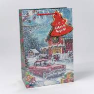 Пакет подарочный с блестящими вкраплениями "Новый год" (микс 441) 20*30*10 210г 1/20 1/240 Арт: 300441K - Пакет подарочный с блестящими вкраплениями "Новый год" (микс 441) 20*30*10 210г 1/20 1/240 Арт: 300441K