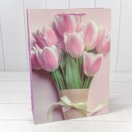 Пакет подарочный с блёстками "Тюльпаны" (микс) 30*41,5*12 210г 1/20 1/120 Арт: 000311A - Пакет подарочный с блёстками "Тюльпаны" (микс) 30*41,5*12 210г 1/20 1/120 Арт: 000311A