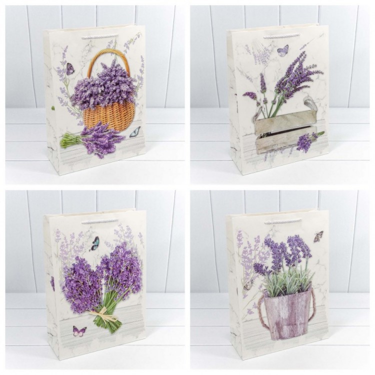 Пакет подарочный "Лаванда" (микс 189) 31*42*12 210г 1/12 1/120 Арт: 000189A