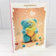 Пакет подарочный с тиснением "Мишки" (микс) 30*41,5*12 210г 1/20 1/120 Арт: 000314A - Пакет подарочный с тиснением "Мишки" (микс) 30*41,5*12 210г 1/20 1/120 Арт: 000314A