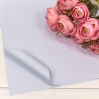 Плёнка в листах 60*60 (20 шт.) матовая "Корейская" 55мкм Серо-голубой 1/60 Арт: 1698/7443