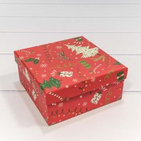 Коробки Квадратные Набор 1/3 15*15*6,9 "Новый год"- 2110 1/60 Арт: 7302274/2110