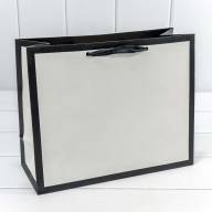 Пакет подарочный "Рамка широкая" Белый/Чёрный 32*26*13 230г 1/20 1/240 Арт: 000203CA - Пакет подарочный "Рамка широкая" Белый/Чёрный 32*26*13 230г 1/20 1/240 Арт: 000203CA