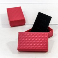 Коробка Прямоугольная 8*5*2,5 "Ромбики-2" Красный 1/24 1/360 Арт: 62785/1
