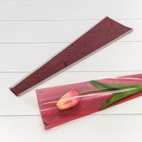 Пакет "Конус для цветов" 12,5*4*45 (50 шт.) Красный 1/200 Арт: 001540/2