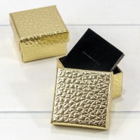 Коробка Квадратная 5*5*3,5 "Кожа крокодила" Золотой 1/24 1/720 Арт: 62655/5