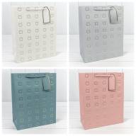 Пакет подарочный с тиснением "Квадратики" (микс) 26*32*13 210г 1/20 1/240 Арт: 000881C - Пакет подарочный с тиснением "Квадратики" (микс) 26*32*13 210г 1/20 1/240 Арт: 000881C