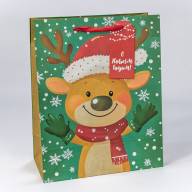 Пакет подарочный Крафт "Новый год" (микс 440) 26*32*13 140г 1/20 1/360 Арт: 300440C - Пакет подарочный Крафт "Новый год" (микс 440) 26*32*13 140г 1/20 1/360 Арт: 300440C