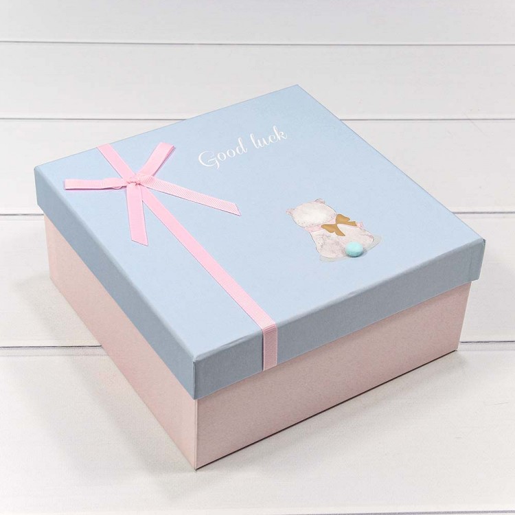 Коробки Квадратные Набор 1/3 21*21*10 с бантиком и хвостиком "Good luck" 1/30 Арт: 720427/2