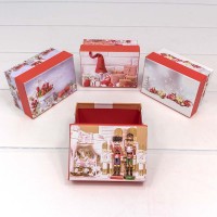 Коробка Прямоугольная 11*7,5*5,5 "Новый год" (микс 1) 1/12 1/144 Арт: 730114/0460