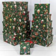 Коробки Прямоугольные Набор 1/10 34*26*15,3 &quot;Новый год&quot;-3089 1/6 Арт: 730604/3089 - Коробки Прямоугольные Набор 1/10 34*26*15,3 "Новый год"-3089 1/6 Арт: 730604/3089