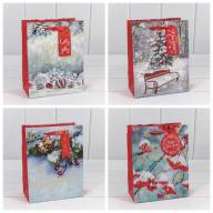 Пакет подарочный с блёстками &quot;Happy New Year&quot; (микс) 18*23*10 210г 1/20 1/160 Арт: 300295E - Пакет подарочный с блёстками "Happy New Year" (микс) 18*23*10 210г 1/20 1/160 Арт: 300295E