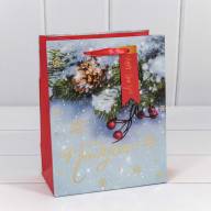 Пакет подарочный с блёстками &quot;Happy New Year&quot; (микс) 18*23*10 210г 1/20 1/160 Арт: 300295E - Пакет подарочный с блёстками "Happy New Year" (микс) 18*23*10 210г 1/20 1/160 Арт: 300295E
