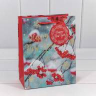 Пакет подарочный с блёстками &quot;Happy New Year&quot; (микс) 18*23*10 210г 1/20 1/160 Арт: 300295E - Пакет подарочный с блёстками "Happy New Year" (микс) 18*23*10 210г 1/20 1/160 Арт: 300295E