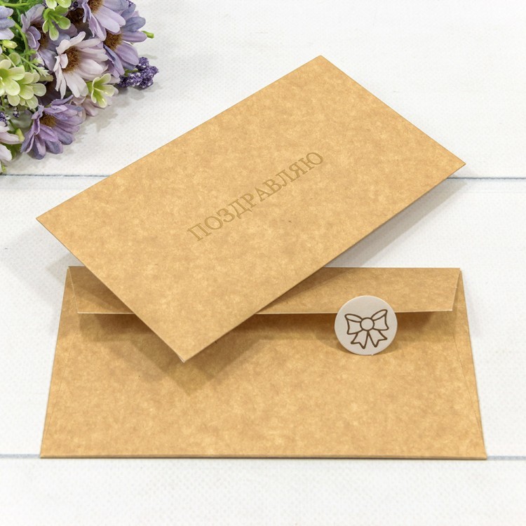 Конверт подарочный 16,9*9,4см 1323 1/10 1/250 Арт: 003013/23