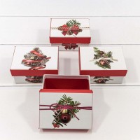 Коробка Прямоугольная 11*7,5*5,5 "Новый год" (микс 0509) 1/12 1/144 Арт: 730114/0509