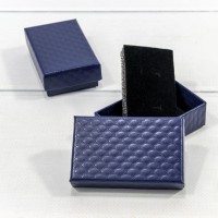 Коробка Прямоугольная 8*5*2,5 "Ромбики-2" Синий 1/24 1/360 Арт: 62785/5