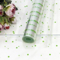 Плёнка 0,7м 500г прозрачная с печатью 13 Зелёный 1/10 Арт: 70013/4