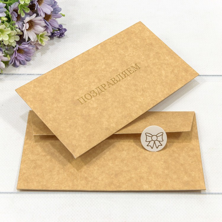 Конверт подарочный 16,9*9,4см 1223 1/10 1/250 Арт: 003012/23