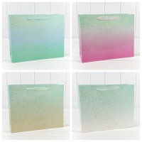 Пакет подарочный "Градиент" с блестящими вкраплениями (микс) 32*26*11 1/20 1/240 Арт: 000196CA