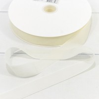 Лента Бархат 2,5см*25ярд Белый 1/13 1/52 Арт: 592-25/49