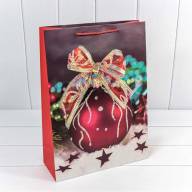 Пакет подарочный с блёстками &quot;Новый год&quot; (микс 122) 31*41*12 210г 1/12 1/120 Арт: 300122A - Пакет подарочный с блёстками "Новый год" (микс 122) 31*41*12 210г 1/12 1/120 Арт: 300122A