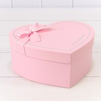 Коробки "Сердце" Набор 1/3 22,2*19,5*9 с бантом Розовый 1/36 Арт: 721194/6