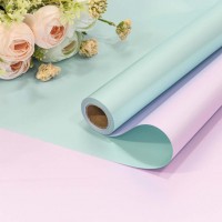 Плёнка 0,58*10м с жемчужным отливом двухсторонняя 60мкм Голубой/Сиреневый 1/30 Арт: 001318/2