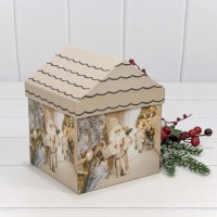 Коробки "Домик" Набор 1/4 15*15*18 "Новый год"-2100 1/24 Арт: 7304011/2100