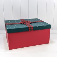 Коробки Прямоугольные Набор 1/5 51*41*24,5 с бантом "Новогодний"-1 1/1 Арт: 721638/2