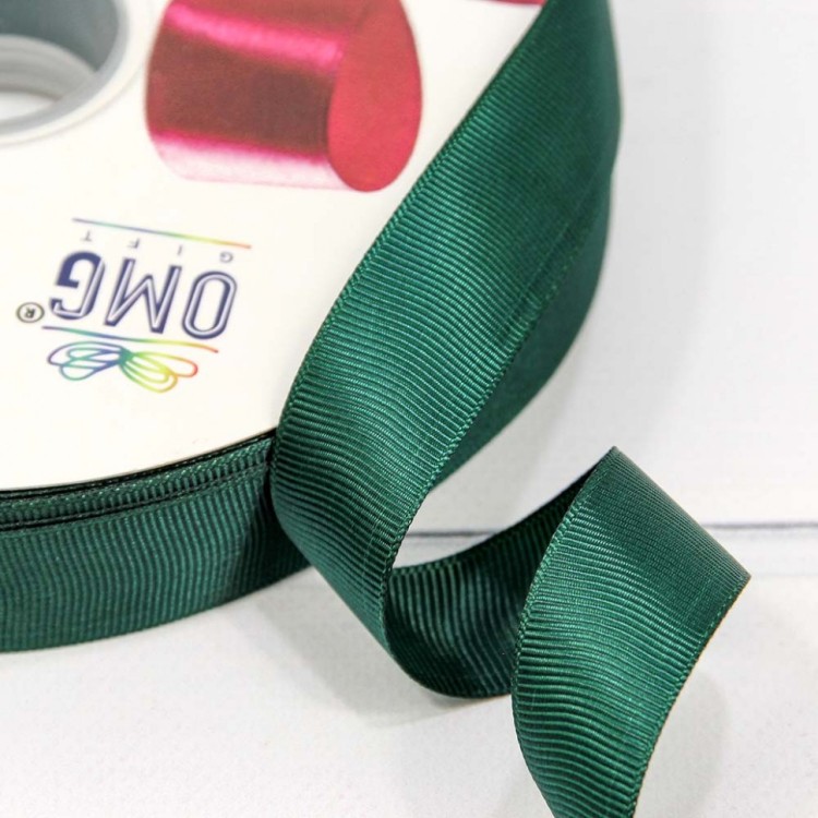 Лента Репсовая 2,5см*100ярд Тёмный синевато-зелёный 1/13 1/52 Арт: 597-25/49