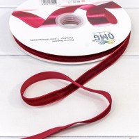 Лента Бархат 1,2см*25ярд Бордовый 1/21 1/84 Арт: 592-12/13
