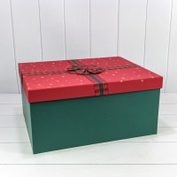 Коробки Прямоугольные Набор 1/5 51*41*24,5 с бантом "Новогодний"-2 1/1 Арт: 721639/2