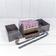 Коробка Квадратная 21*21*18 "Сюрприз" Серый 1/8 Арт: 721608/2 - Коробка Квадратная 21*21*18 "Сюрприз" Серый 1/8 Арт: 721608/2