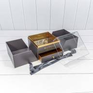 Коробка Квадратная 21*21*18 "Сюрприз" Серый 1/8 Арт: 721608/2 - Коробка Квадратная 21*21*18 "Сюрприз" Серый 1/8 Арт: 721608/2