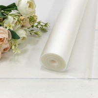 Плёнка 59см 1000г матовая однотонная 50мкм Белый 1/6 1/12 Арт: 100057/1