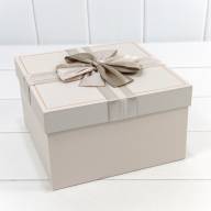 Коробки Квадратные Набор 1/3 21*21*12,3 с бантом Пудровый 1/18 Арт: 721628/1 - Коробки Квадратные Набор 1/3 21*21*12,3 с бантом Пудровый 1/18 Арт: 721628/1