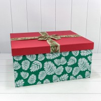 Коробки Прямоугольные Набор 1/8 53*43*26 с бантом "Шишки"-1 1/1 Арт: 721636/2