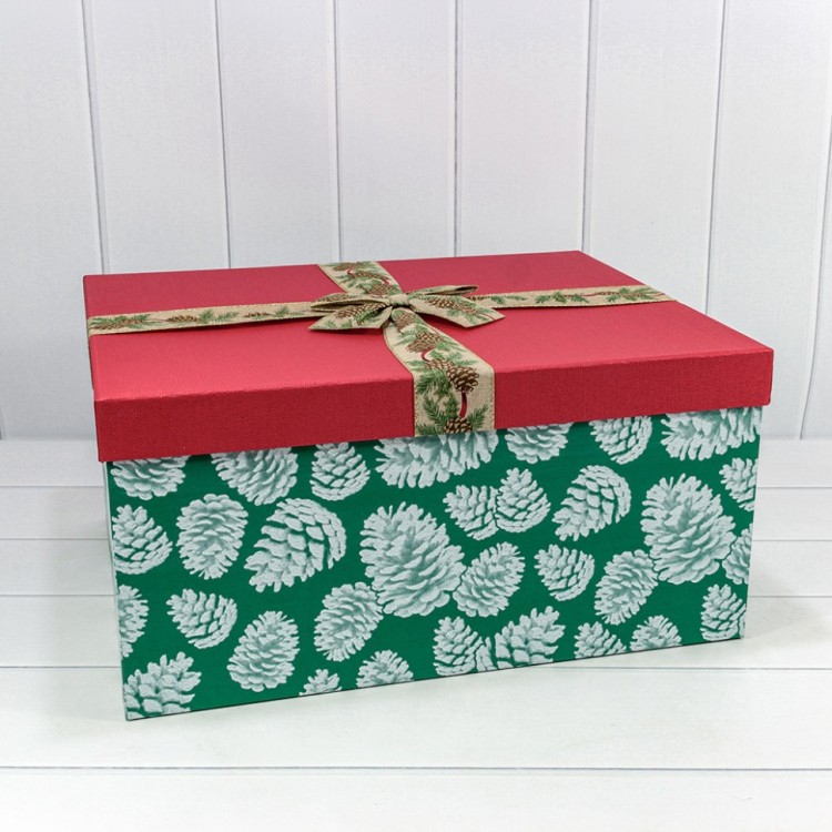 Коробки Прямоугольные Набор 1/8 53*43*26 с бантом "Шишки"-1 1/1 Арт: 721636/2 Коробки Прямоугольные Набор 1/8 53*43*26 с бантом "Шишки"-1 1/1 Арт: 721636/2