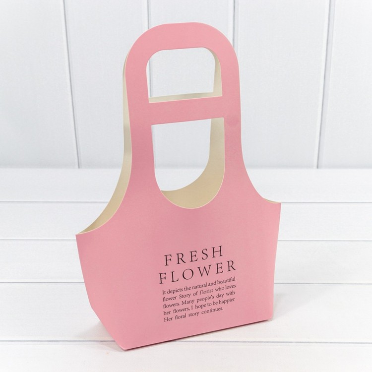 Пакет подарочный "Fresh Flower" Розовый 17*7,5*32 300г 1/10 1/300 Арт: 000178/26 