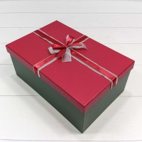 Коробки Прямоугольные Набор 1/3 32*21*13,5 Зелёный/Красный 1/24 Арт: 720300-254