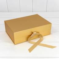 Коробка Прямоугольная 28,2*20*9,2 складная на магнитах "Люкс" Золотой 1/48 Арт: 730226/0120 - Коробка Прямоугольная 28,2*20*9,2 складная на магнитах "Люкс" Золотой 1/48 Арт: 730226/0120