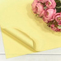 Плёнка в листах 60*60 (20 шт.) матовая "Корейская" 55мкм Жёлтый 1/60 Арт: 1698/2001