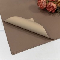 Плёнка в листах 60*60 (20 шт.) матовая двухсторонняя 65мкм Коричневый/Светло-коричневый 1/60 Арт: 001331/19